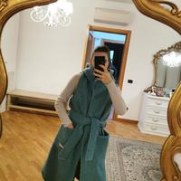 cappotto smanicato in lana 