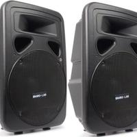 COPPIA CASSE AMPLIFICATE 1200W 12" NUOVE GARANZIA