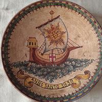 Piatto vintage anno Santo 1950 G.Giotto- M.S.S.-IT