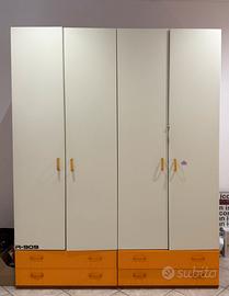 Armadio 4 ante con 4 cassetti