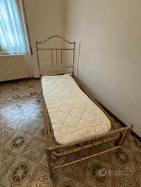 Letto singolo Cattadori in ottone bagno oro