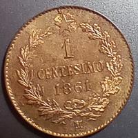 Vittorio Emanuele II 1 centesimo 1861 M
