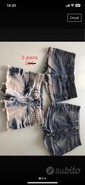 3 jeans pantaloncini corti Guess, ovs, benetton