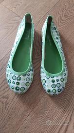 Ballerine pois verde tg 40