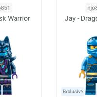 Lego originali,4 minifigure nuove ninjago