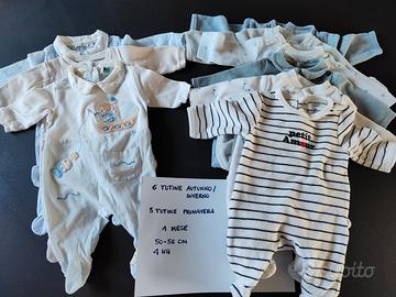 6 + 3 tutine per neonati 1 mese