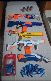 7 nerf + munizioni + bersagli