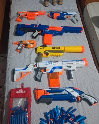 7 nerf + munizioni + bersagli