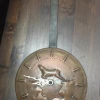 Padella in Rame cn Manico,cn Orologio.Antica