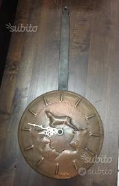 Padella in Rame cn Manico,cn Orologio.Antica