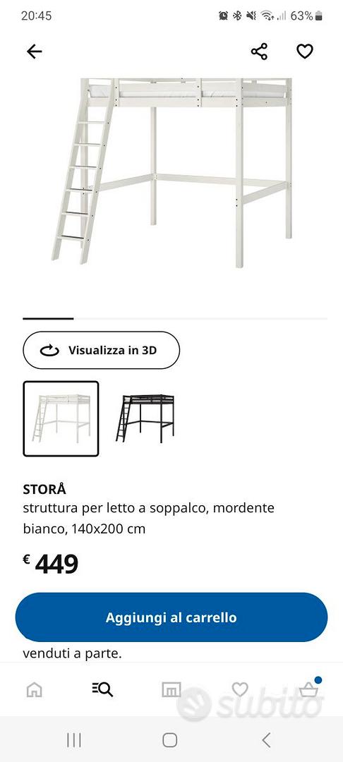 Letto soppalco IKEA + materasso - Arredamento e Casalinghi In vendita a  Lecco