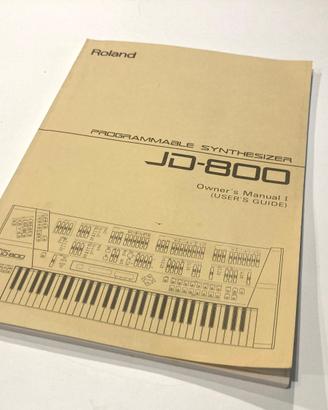 Roland JD800 Manuale Originale User Manual JD-800