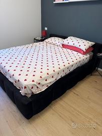Letto 160x200 con contenitore imbottito