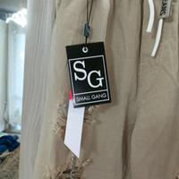 Jeans Small Gang beige strappati