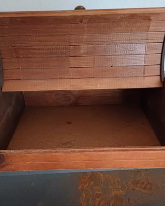 Portapane vintage in legno anni 70