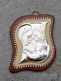 sacra famiglia in argento 925