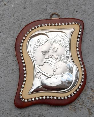 sacra famiglia in argento 925