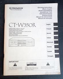 Manuale istruzioni deck Pioneer CT-W350R vintage
