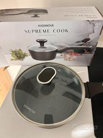 PENTOLA CASSERUOLA A INDUZIONE CON COPERCHIO