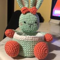 Coniglio porta accessori fai da te uncinetto