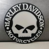Decorazione Garage con logo Skull Harley Davidson