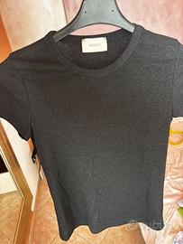 T shirt m/ corta lurex nera Vicolo Tg. Unica