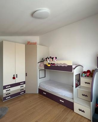 Cameretta con letto a castello 