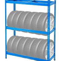 Scaffale Porta Gomme Auto con 2 Ripiani 150 kg