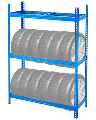 Scaffale Porta Gomme Auto con 2 Ripiani 150 kg
