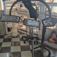 casco   professionale per asciugacapelli e lampada