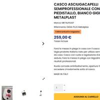 Casco professionale asciugacapelli Gigia Plus