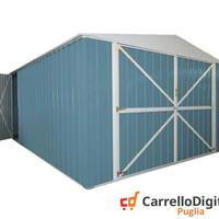 Box auto in Acciaio lamiera 360x514cm 18mq blu