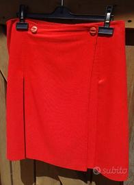 Gonna Minigonna Vintage Donna Rossa Taglia 44