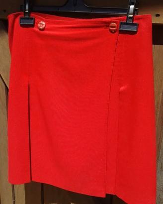 Gonna Minigonna Vintage Donna Rossa Taglia 44