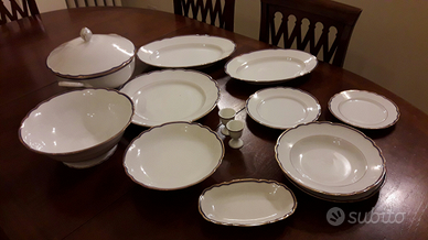 Servizio Piatti Ginori numerato blu cobalto e oro