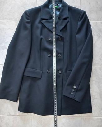 Blazer Benetton donna tg. 42 blu doppiopetto nuovo