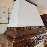 Rustica Cappa camino in legno massello da cm 120