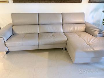 Divano pelle 285 cm – penisola e recrinabile