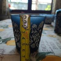 Bicchieri porta candela in vetro e candela