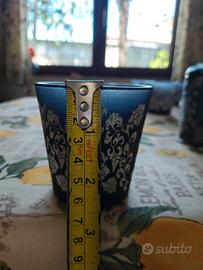 Bicchieri porta candela in vetro e candela