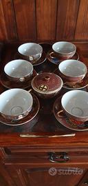 Servizio da tè giapponese Satsuma dipinto a mano