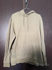 Felpa Verde Militare con cappuccio Cotton & Silk