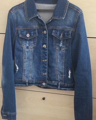 Giacca jeans donn L (veste S/M) corta slim fit