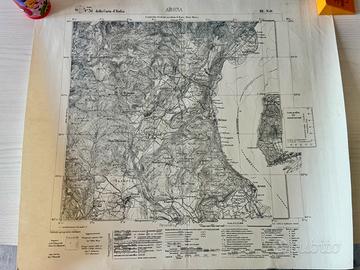 Carta Topografica IGM Arona  edizione storica