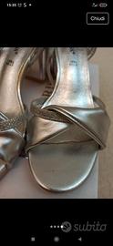 Sandali argento eleganti 37