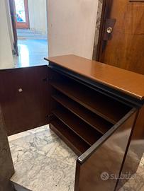 Scarpiera / mobile ingresso in legno color noce