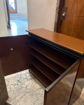 Scarpiera / mobile ingresso in legno color noce