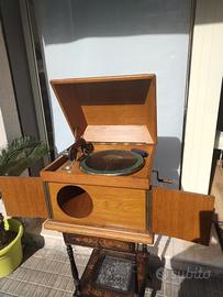 ANTICO GRAMMOFONO TEDESCO ANNI 20 FUNZIONANTE!! 