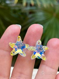 Orecchini stella marina cristallo Swarovski