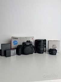 Set Fotografico Canon – Reflex 77d + 2 Obiettivi